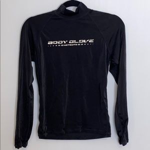 Body Glove Long Sleeve Black Rash Guard Top
